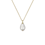 ted baker parmlia: pearly chain pendant necklace gold tone