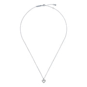ted baker amore: crystal halo heart pendant necklace, silver tone, clear crystal