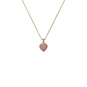 ted baker adorina: crystal sweetheart pendant necklace gold tone, light pink ombre crystal