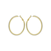 ted baker perla: large pearl hoop earrings, gold tone, pearl