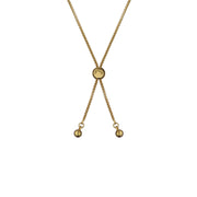 ted baker molina: monogram crystal adjustable bracelet gold tone