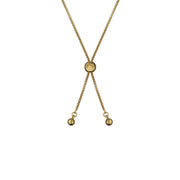 ted baker molina: monogram crystal adjustable bracelet gold tone