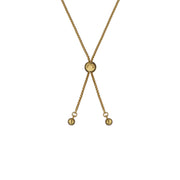 ted baker molina: monogram crystal adjustable bracelet gold tone