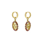 ted baker molika: monogram crystal huggie earrings gold tone