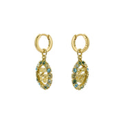 ted baker molika: monogram crystal huggie earrings gold tone