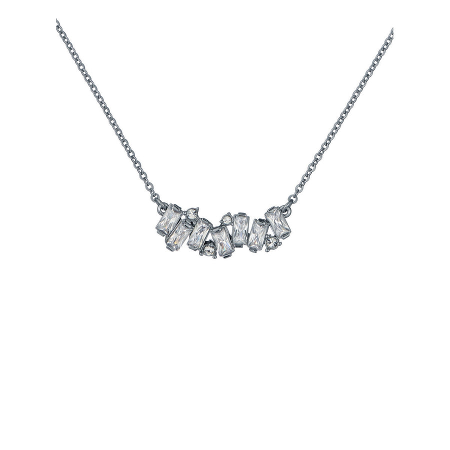 ted baker clarita: crystal cluster pendant necklace silver tone