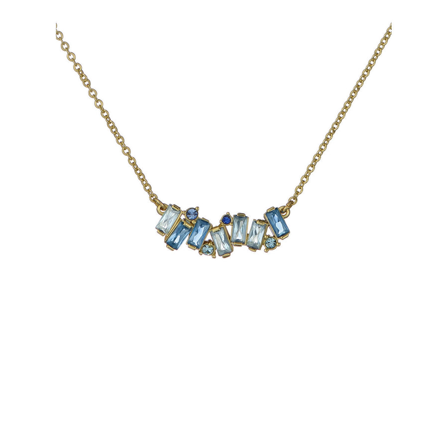 ted baker clarita: crystal cluster pendant necklace gold tone