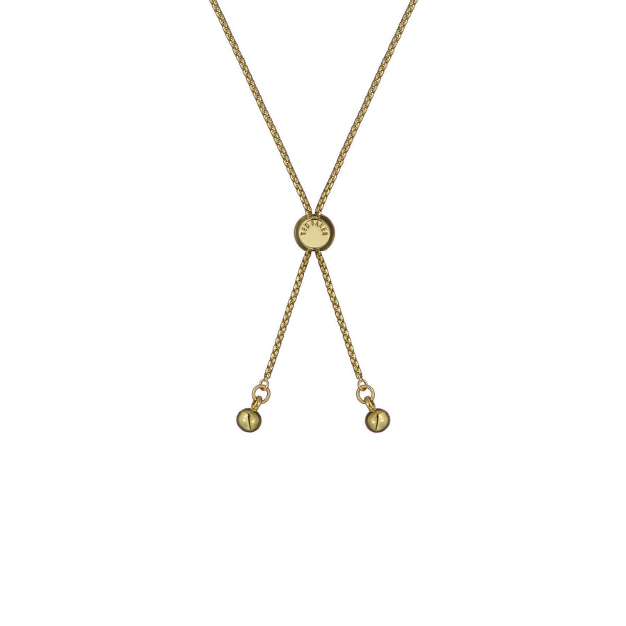 ted baker clarrie: crystal cluster adjustable bracelet gold tone