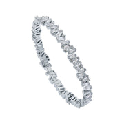 ted baker clarina: crystal cluster bangle  silver tone