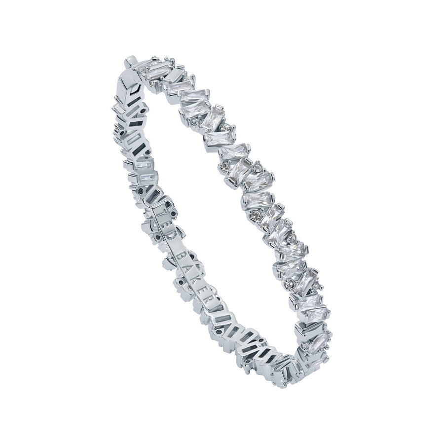 ted baker clarina: crystal cluster bangle  silver tone