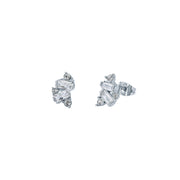 ted baker clarice: crystal cluster stud earrings silver tone