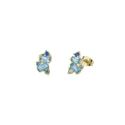 ted baker clarice: crystal cluster stud earrings gold tone