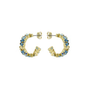 ted baker clarence: crystal cluster hoop earrings gold tone