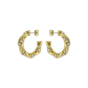 ted baker tiyaa: twisted pearl hoop earrings gold tone