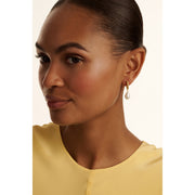 ted baker tilly: twisted pearl drop earrings gold tone