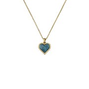 ted baker farida: faceted stone heart pendant necklace gold tone