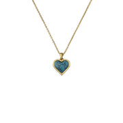 ted baker farida: faceted stone heart pendant necklace gold tone