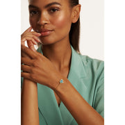 ted baker fallon: faceted stone heart adjustable bracelet gold tone