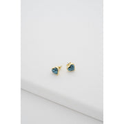 ted baker faris: faceted stone heart stud earrings gold tone