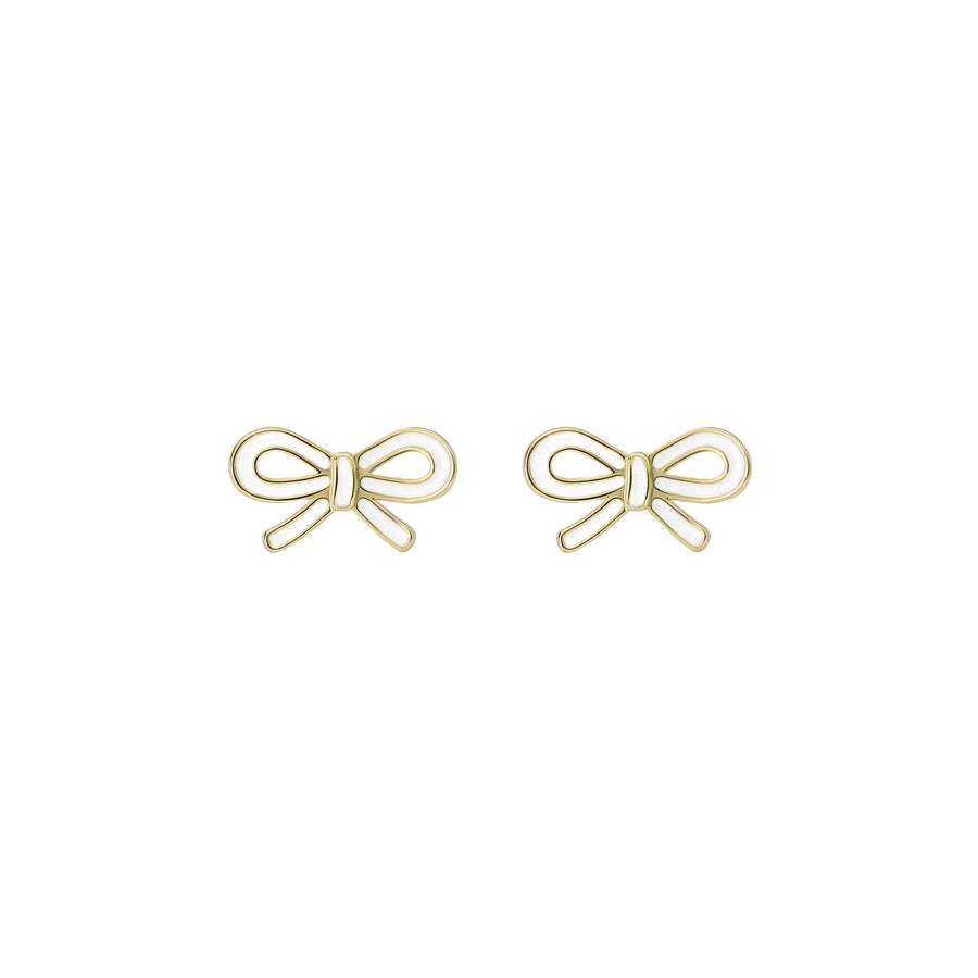 ted baker bowie: tie bow enamel stud earrings