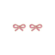 ted baker bowie: tie bow enamel stud earrings