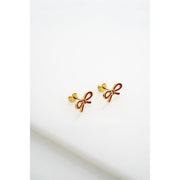 ted baker bowie: tie bow enamel stud earrings