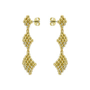 ted baker boa: crystal bobble diamond gold tone drop earrings