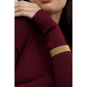 ted baker bobbi: crystal bobble wide gold tone bangle bracelet