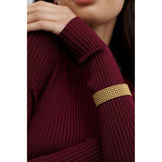 ted baker bobbi: crystal bobble wide gold tone bangle bracelet
