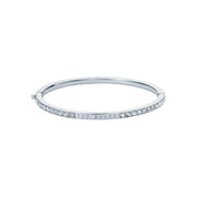 ted baker claudia: narrow crystal silver tone hinged bangle bracelet