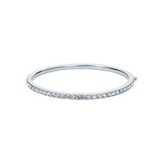 ted baker claudia: narrow crystal silver tone hinged bangle bracelet