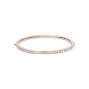 ted baker claudia: narrow crystal hinged bangle bracelet rose gold tone clear crystal