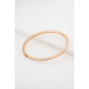 ted baker claudia: narrow crystal hinged bangle bracelet rose gold tone clear crystal
