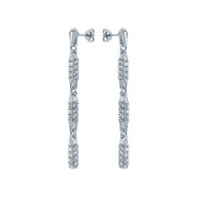 ted baker corinne: cosmic crystal drop earrings silver tone clear crystal