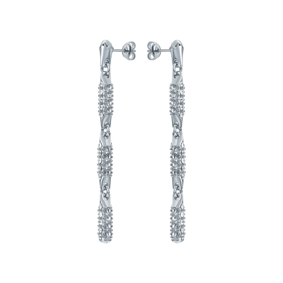 ted baker corinne: cosmic crystal drop earrings silver tone clear crystal