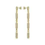 ted baker corinne: cosmic crystal drop earrings gold tone clear crystal