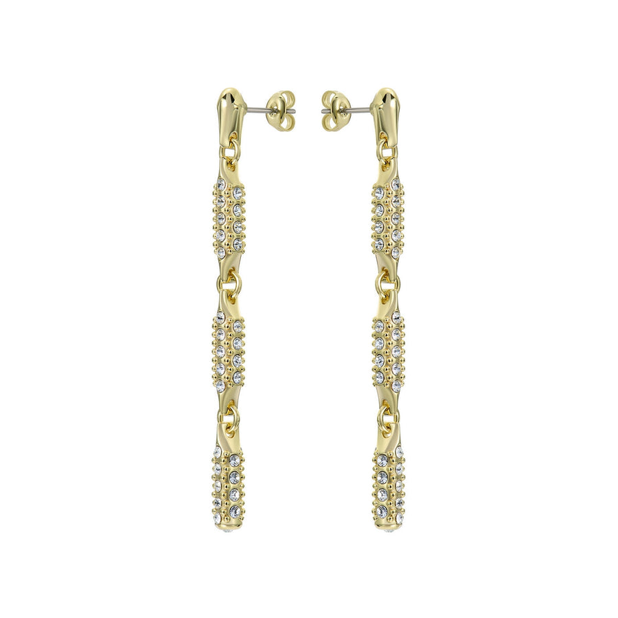 ted baker corinne: cosmic crystal drop earrings gold tone clear crystal