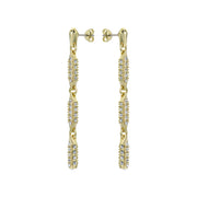 ted baker corinne: cosmic crystal drop earrings gold tone clear crystal