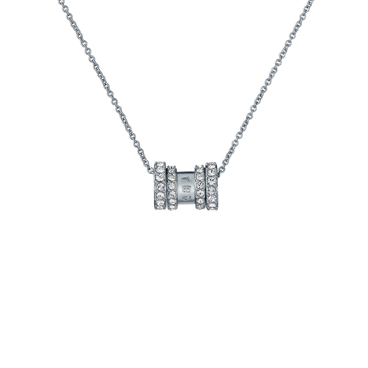 ted baker romie: crystal roll multi pendant necklace silver tone clear crystal