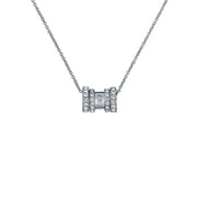 ted baker romie: crystal roll multi pendant necklace silver tone clear crystal