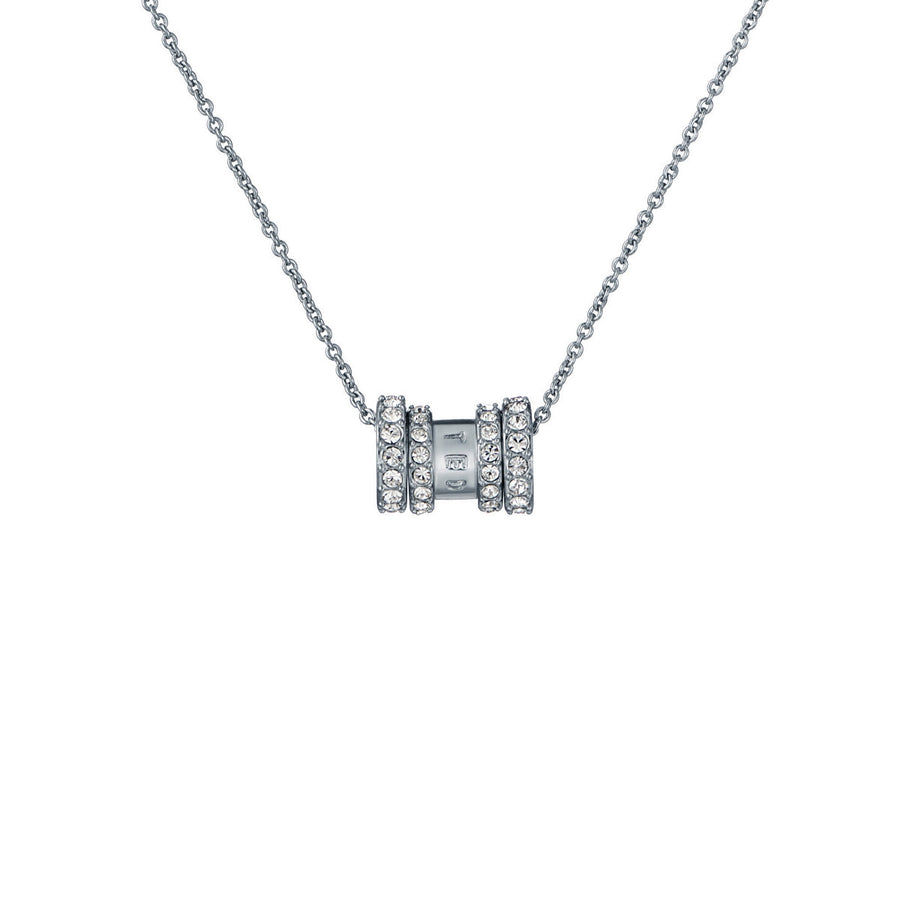 ted baker romie: crystal roll multi pendant necklace silver tone clear crystal
