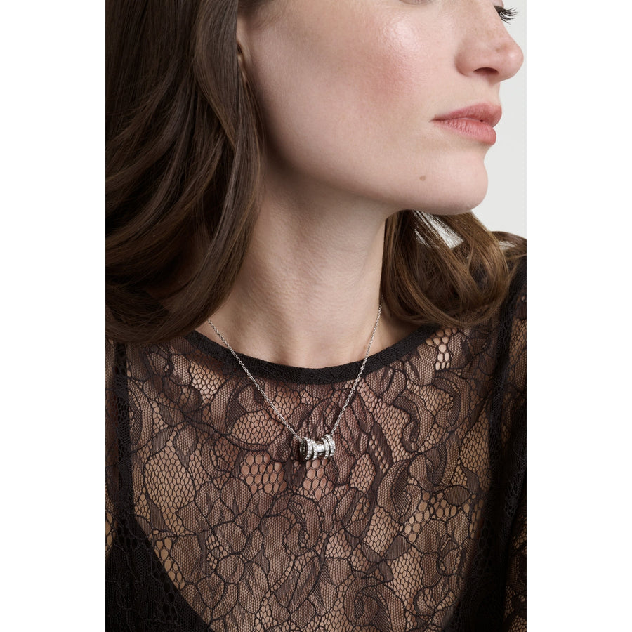 ted baker romie: crystal roll multi pendant necklace silver tone clear crystal