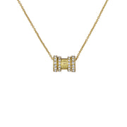 ted baker romie: crystal roll multi pendant necklace gold tone clear crystal