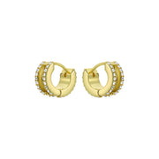 ted baker rosie: crystal roll huggie earrings gold tone clear crystal