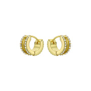 ted baker rosie: crystal roll huggie earrings gold tone clear crystal