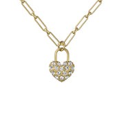 ted baker paris: statement pave crystal padlock pendant necklace gold tone clear crystal