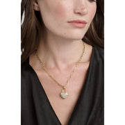 ted baker paris: statement pave crystal padlock pendant necklace gold tone clear crystal