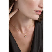 ted baker paige: pave crystal padlock pendant necklace gold tone clear crystal