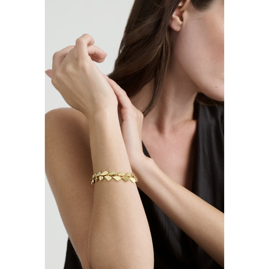 ted baker anya: abstract heart adjustable bracelet gold tone