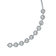 ted baker solanna: solitaire sparkle crystal chain necklace silver tone clear crystal